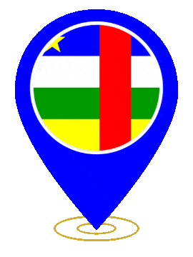 Central African Republic Pin Heartbeat animated flag GIF