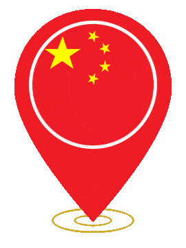 China Pin Heartbeat animated flag GIF