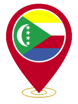 Comoros Pin Heartbeat animated flag GIF