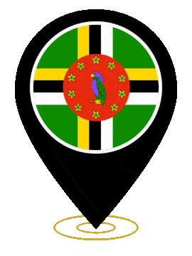 Dominica Pin Heartbeat animated flag GIF
