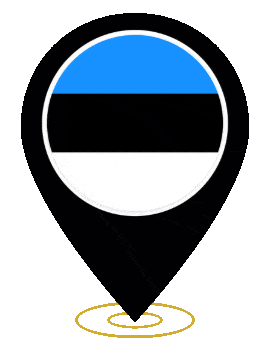 Estonia Pin Heartbeat animated flag GIF