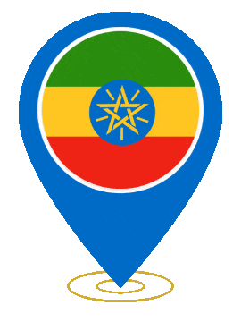 Ethiopia Pin Heartbeat animated flag GIF