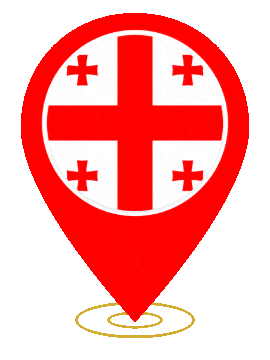 Georgia Pin Heartbeat animated flag GIF