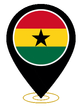 Ghana Pin Heartbeat animated flag GIF