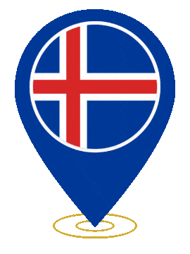 Iceland Pin Heartbeat animated flag GIF
