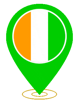 Ivory Coast Pin Heartbeat animated flag GIF