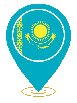 Kazakhstan Pin Heartbeat animated flag GIF