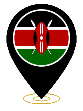 Kenya Pin Heartbeat animated flag GIF