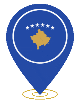 Kosovo Pin Heartbeat animated flag GIF