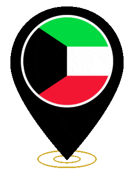 Kuwait Pin Heartbeat animated flag GIF