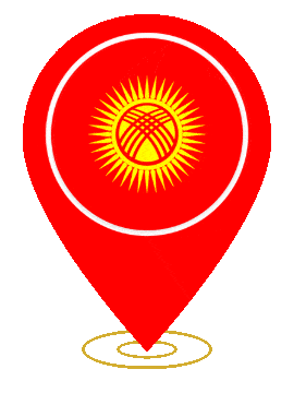 Kyrgyzstan Pin Heartbeat animated flag GIF