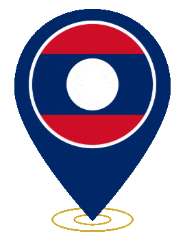 Laos Pin Heartbeat animated flag GIF