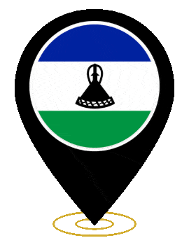 Lesotho Pin Heartbeat animated flag GIF