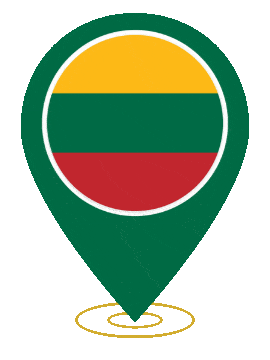 Lithuania Pin Heartbeat animated flag GIF