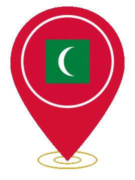 Maldives Pin Heartbeat animated flag GIF
