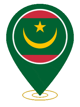 Mauritania Pin Heartbeat animated flag GIF