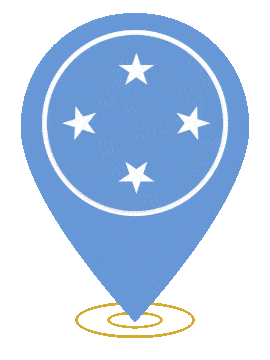 Micronesia Pin Heartbeat animated flag GIF