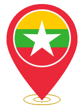 Myanmar Pin Heartbeat animated flag GIF