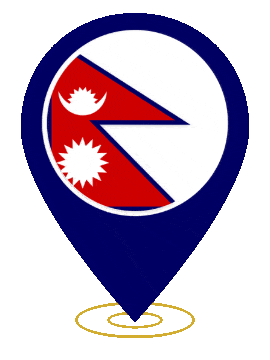 Nepal Pin Heartbeat animated flag GIF