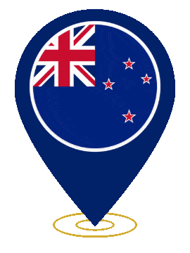 New Zealand Pin Heartbeat animated flag GIF