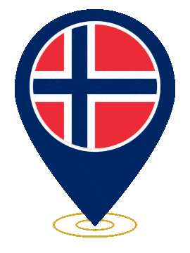 Norway Pin Heartbeat animated flag GIF