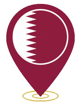Qatar Pin Heartbeat animated flag GIF