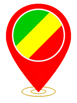Republic Of The Congo Pin Heartbeat animated flag GIF