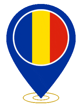 Romania Pin Heartbeat animated flag GIF