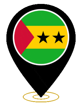 São Tomé and Príncipe Pin Heartbeat animated flag GIF
