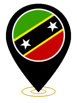 Saint Kitts And Nevis Pin Heartbeat animated flag GIF