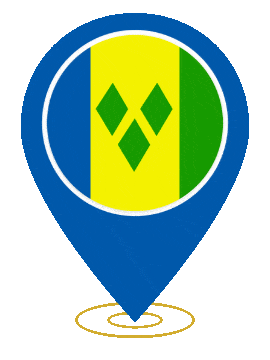 Saint Vincent And The Grenadines Pin Heartbeat animated flag GIF