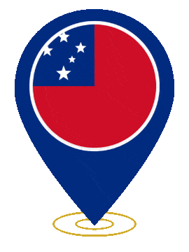 Samoa Pin Heartbeat animated flag GIF