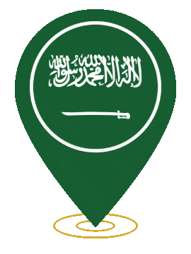 Saudi Arabia Pin Heartbeat animated flag GIF