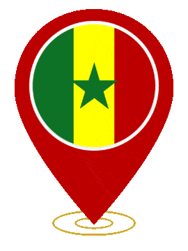 Senegal Pin Heartbeat animated flag GIF