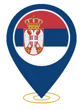 Serbia Pin Heartbeat animated flag GIF