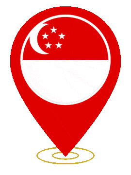 Singapore Pin Heartbeat animated flag GIF