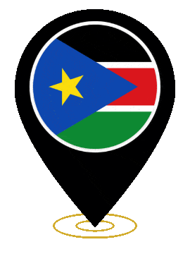 South Sudan Pin Heartbeat animated flag GIF