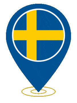 Sweden Pin Heartbeat animated flag GIF