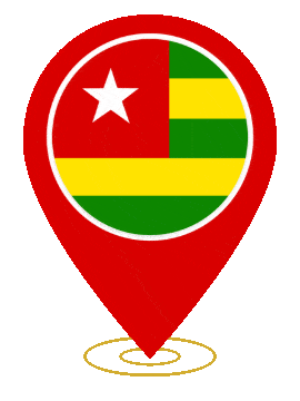 Togo Pin Heartbeat animated flag GIF