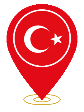 Turkey Pin Heartbeat animated flag GIF