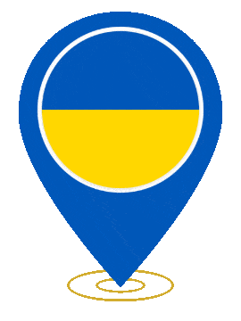 Ukraine Pin Heartbeat animated flag GIF