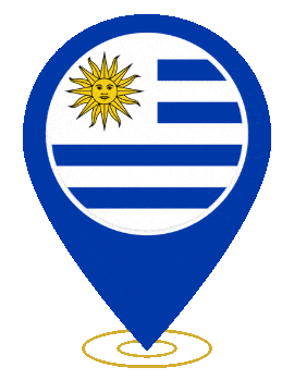Uruguay Pin Heartbeat animated flag GIF