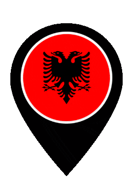 Albania Pin Pulse animated flag GIF