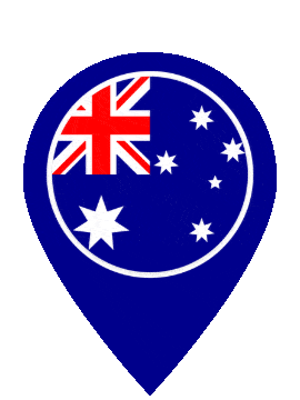 Australia Pin Pulse animated flag GIF