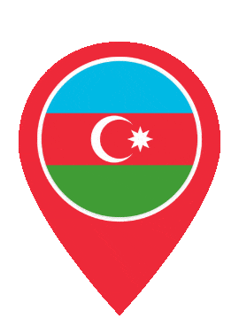 Azerbaijan Pin Pulse animated flag GIF