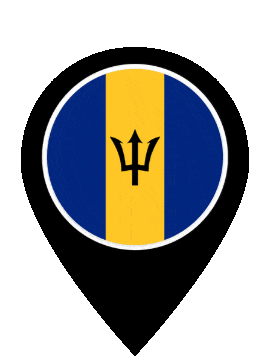 Barbados Pin Pulse animated flag GIF