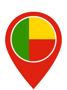 Benin Pin Pulse animated flag GIF