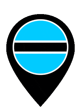 Botswana Pin Pulse animated flag GIF
