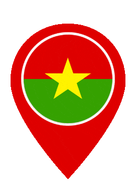 Burkina Faso Pin Pulse animated flag GIF