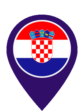 Croatia Pin Pulse animated flag GIF